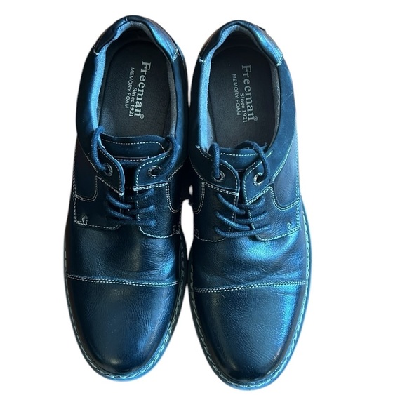 New Freeman Jason 1921 Tie Oxford Shoe Black  Versatile Preppy Memory Foam 8M - Picture 2 of 13